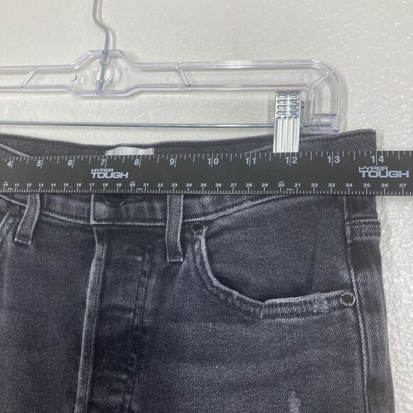 Cotton Citizen Jeans Womens 27 Black Distressed Skinny High Rise Frayed Hem USA - Picture 7 of 16